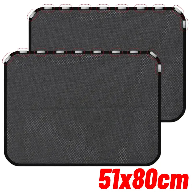 Rideau par soleil magnetique pour voiture - pack 4 Pieces