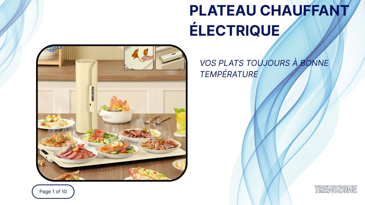 Plateau Chauffant Électrique - Maintien au Chaud de vos Plats