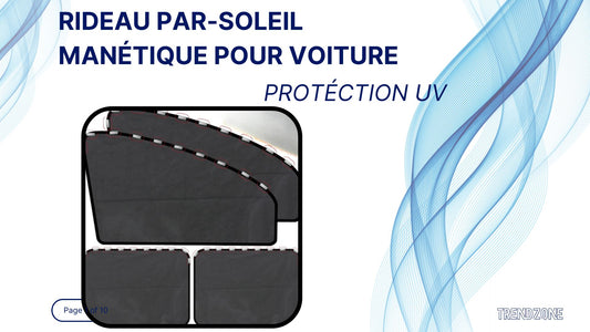 Rideau par soleil magnetique pour voiture - pack 4 Pieces
